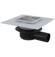 Трап для душа AlcaPlast 105x105/50 мм боковой выпуск решетка нержавеющая сталь APV26C