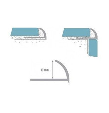 Профиль для плитки внешний Cezar 10 мм золото T201