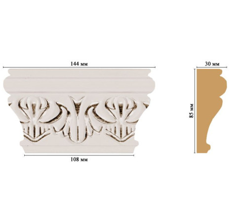 Капитель DECOMASTER D202-60 144x85x30 мм D202-60
