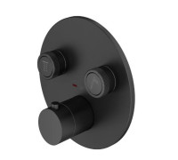 Смеситель для душа встраиваемый Plumberia Selection PSBOX на 2 выхода черный матовый PSB1902NO