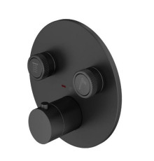 Смеситель для душа встраиваемый Plumberia Selection PSBOX на 2 выхода черный матовый PSB1902NO