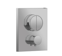 Внешняя часть термостата для душа Almar Core прямоугольная на 2 выхода хром E176682.CR