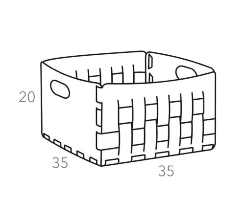 Корзинка ADJ Bottega 35х35х20 см капучино/шоколад 1045.04/06