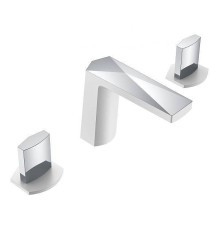 Смеситель для раковины Boheme Venturo врезной на 3 отверстия Ice белый глянцевый/хром глянцевый 150-WCR-ICE