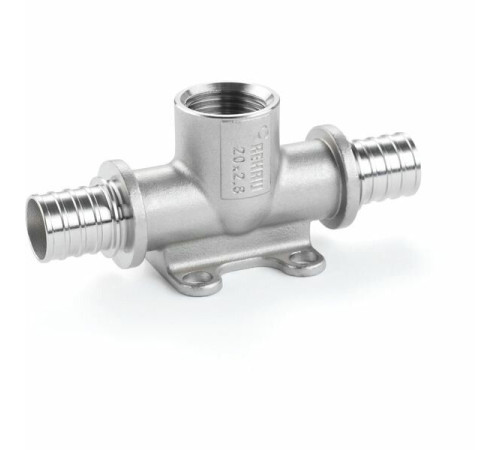 Тройник с внутренней резьбой REHAU RAUTITAN SX 20-1/2-20 нержавеющая сталь 11386121001