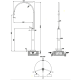 Встраиваемая часть напольного смесителя или излива Gessi для раковины 33629#031