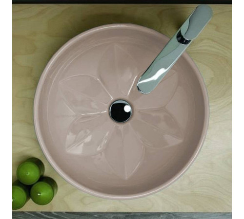 Раковина накладная Azzurra Fleur 45x16 см без отв. Tortora LALA045160F0TO