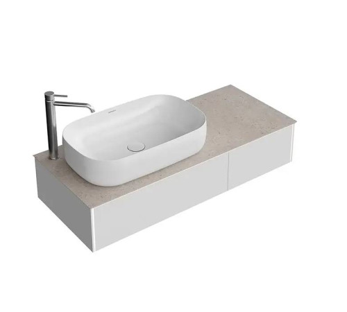 Тумба под раковину подвесная Kerama Marazzi Magica 115.4х48.5х22 см 2 ящика утренний серый матовый MA.120.2/MGR.M