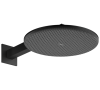 Верхний душ hansgrohe Raindance Alive S 300 мм 2 режима с кронштейном 390 мм черный матовый 24540670