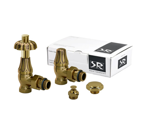 Комплект вентилей угловых термостатических SR Rubinetterie Floral Old Style 1/2 бронза K371-1500Z000