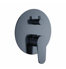 Смеситель встраиваемый Aquanet Novara на 2 потребителя в комплекте с внутренней частью черный матовый AQM8814MB