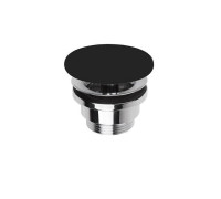 Донный клапан SIMAS клик-клак с керамической крышкой черный матовый PLCE nero matt