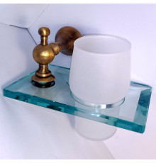 Стакан Tiffany World Retro RE 143.92 бронза прозрачное стекло RE14392
