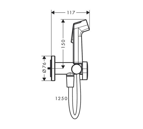 Гигиенический душ со смесителем hansgrohe Bidette E бронза 29232140
