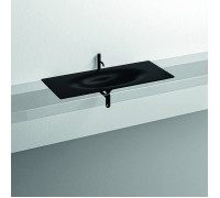 Раковина Kerasan Shape 122х52 см встраиваемая 1 отверстие черный матовый 548031