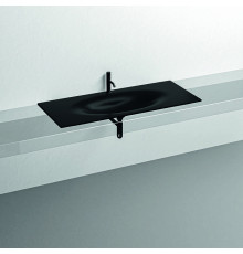 Раковина Kerasan Shape 122х52 см встраиваемая 1 отверстие черный матовый 548031