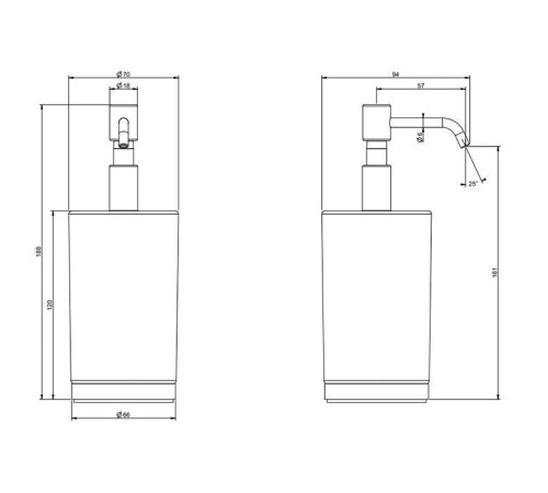 Дозатор для жидкого мыла настольный Gessi Emporio Accessories Finox Brushed Nickel 38839#149
