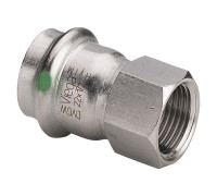 Переходник Viega Sanpress Inox 1 1/2х42 мм нержавеющая сталь 436674