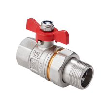 Кран шаровой Högert Technik Premium ГОСТ 1/2 НВ PN 40 бабочка с полусгоном BV92004