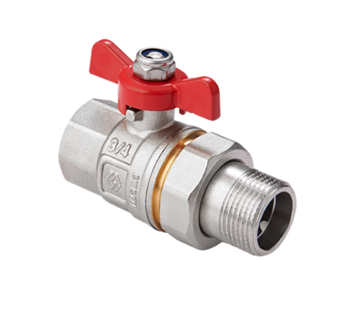 Кран шаровой Högert Technik Premium ГОСТ 1/2 НВ PN 40 бабочка с полусгоном BV92004