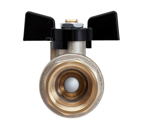 Кран шаровой HOOBS ORION ВР/ВР 1 ручка-бабочка черный 15134H