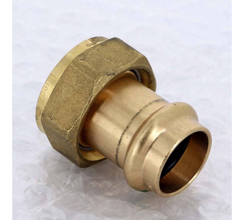 Муфта пресс с накидной гайкой Viega Sanpress 22x1 бронза 265687