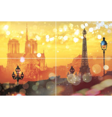 Панно Муза-Керамика Paris из 4-х плиток 600х400 мм P4D245