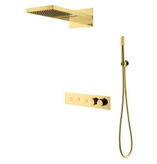 Душевая система встроенная Boheme Fusion с термостатом 3-позиционная золото 131-G