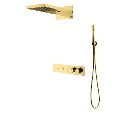 Душевая система встроенная Boheme Fusion с термостатом 3-позиционная золото 131-G
