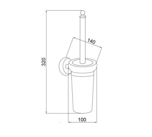 Ершик для унитаза Boheme Palazzo подвесной золото 10164