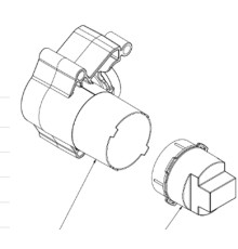 Внутренняя часть шлангового подключения Almar Washbasin E134008
