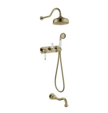 Смеситель для ванны Boheme Medici встраиваемый бронза 308