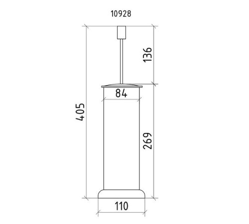 Ершик для туалета Boheme Royal Cristal напольный бронза 10928-BR