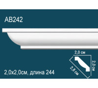Карниз потолочный Perfect AB242 полиуретановый 120x120x2000 мм AB242