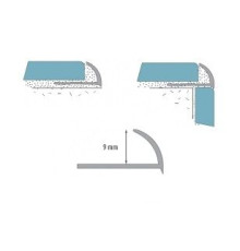 Профиль для плитки ПВХ внешний Cezar 9 мм светло-бежевый D125