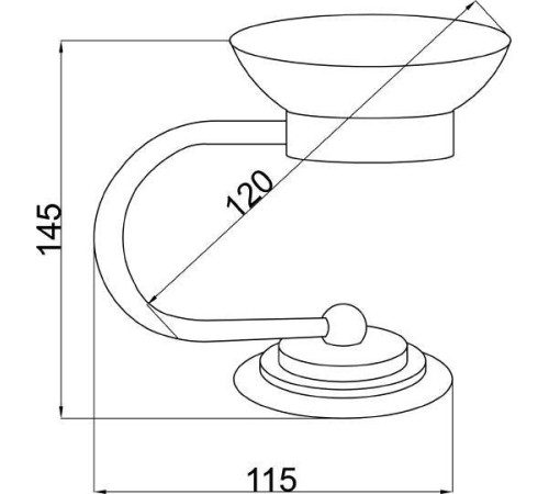 Мыльница Boheme Murano настольная 11.5х12х14.5 см хром 10910-CR