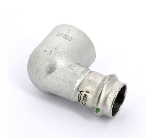 Угольник переходной Viega Sanpress Inox 90° 22х1 пресс-В компактный нержавеющая сталь 437039