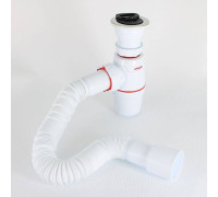 Сифон для раковины Wirquin NEO 1 1/2 x 40 мм с гофротрубой 800 мм 30987067