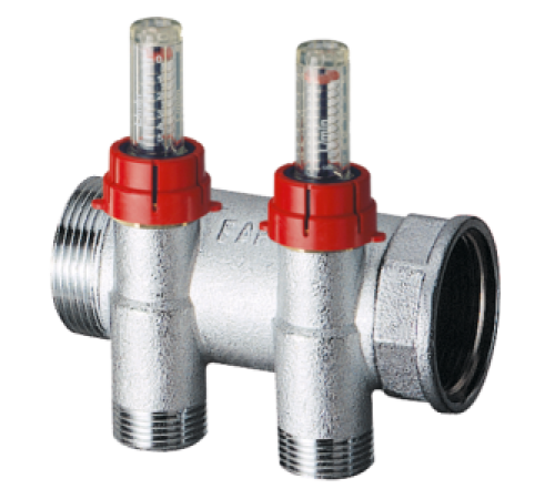 Коллектор запорный FAR 1 ВР-НР с расходомерами 4 отвода M24x19 FK 3970 C104