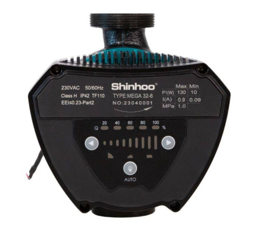 Насос циркуляционный энергосберегающий Shinhoo MEGA 40-10F фланцевый 220 В 71121006