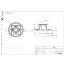 Трап для душа Fachmann 122х122 мм выпуск 40/50 мм гидрозатвор с фланцем 04.158