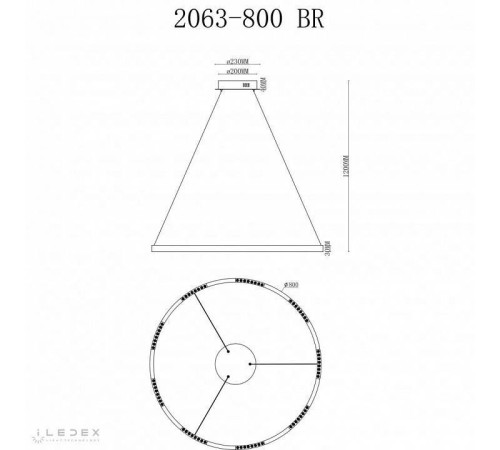 Подвесной светильник iLedex Vision 2063-D800 BR