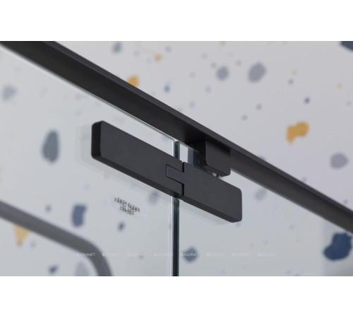 Душевое ограждение Aquanet IDEAL 1200x900 мм прозрачное 8 мм черный матовый AE-AXC92MB-S-B