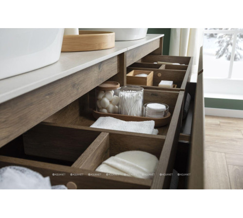 Тумба под раковину Aquanet Nova Lite 100 1+1 ящик дуб рустикальный 00249520