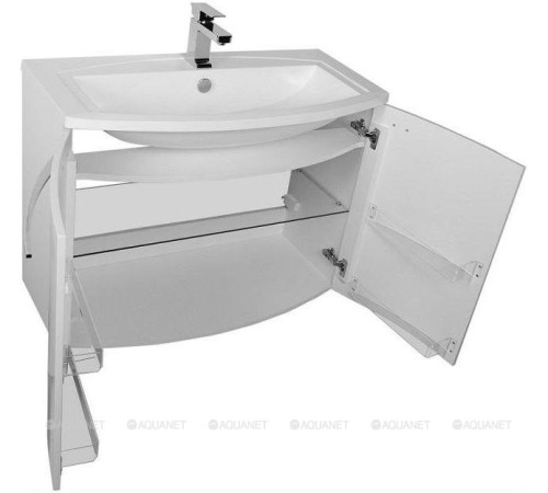 Тумба под раковину De Aqua Токката 2 90 белый 2 распашные двери 167141