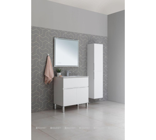 Тумба под раковину Aquanet Алвита new 80 напольная 1 ящик 2 двери белый матовый 00277550