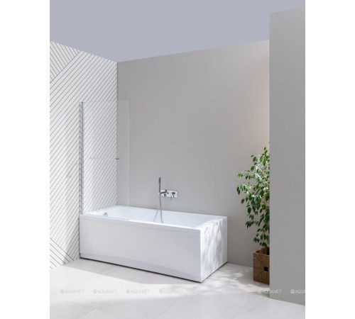 Шторка на борт ванны Allen Brau Priority 800x1500 мм стекло Optiwhite хром 3.31023.00