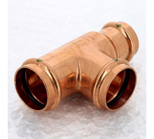 Тройник пресс медный Viega Profipress 35x28x35 мм 365080