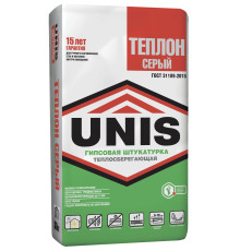 Штукатурка гипсовая UNIS Теплон серый 30 кг 65256