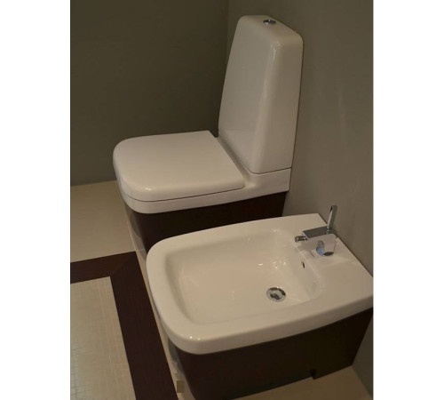 Биде напольное Duravit Esplanade 450x650 мм белый/дуб 2262100000